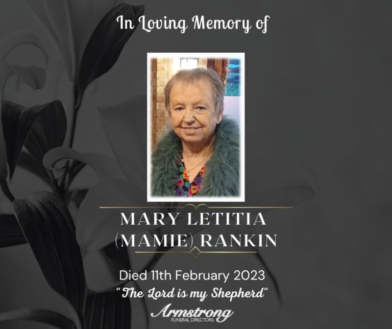 RANKIN, MARY LETITIA, (MAMIE) - Armstrong Funeral Directors